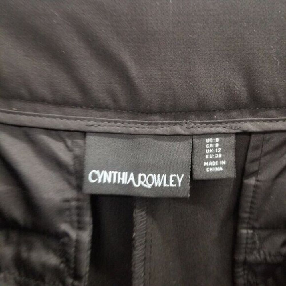 Cynthia Rowley Womens Size 8 Black Solid Cropped Dress Pants - Picture 2 of 9